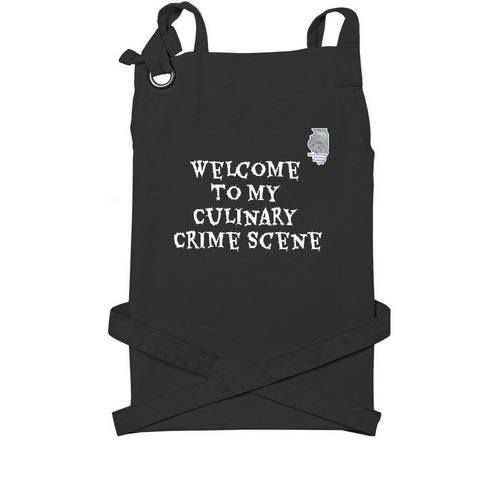 Killing it in the kitchen!, a Black Cotton Canvas Pocket Apron