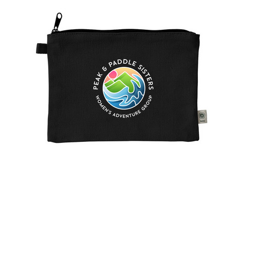 Pouch, a Black 9"x7" Hemp Blend Pouch