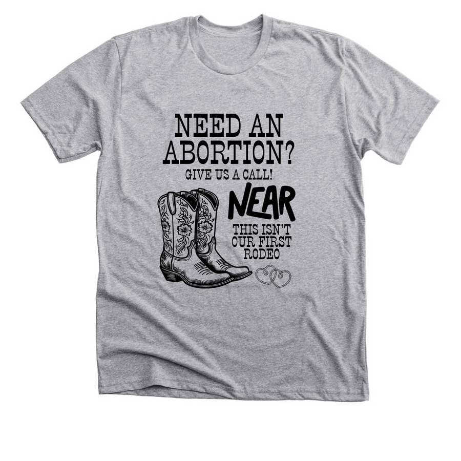 Not Our First Rodeo, a Athletic Heather Premium Unisex Tee