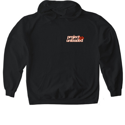 Project Unloaded Logo Hoodie, a Black Gildan Softstyle Pullover Hoodie