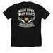 Childhood Cancer, a Solid Black Blend Premium Unisex Tee (back-view)