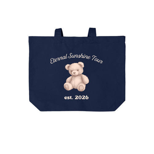 eternal sunshine tour tote, a River Blue Navy Cotton Canvas Tote Bag