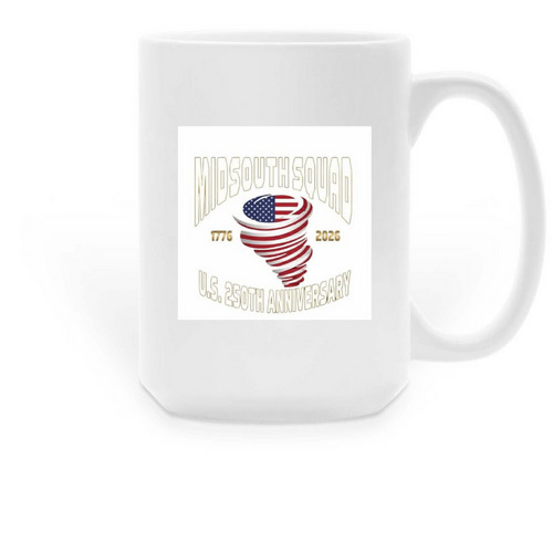 Midsouth squad coffee mug, a White Large Coffee Mug