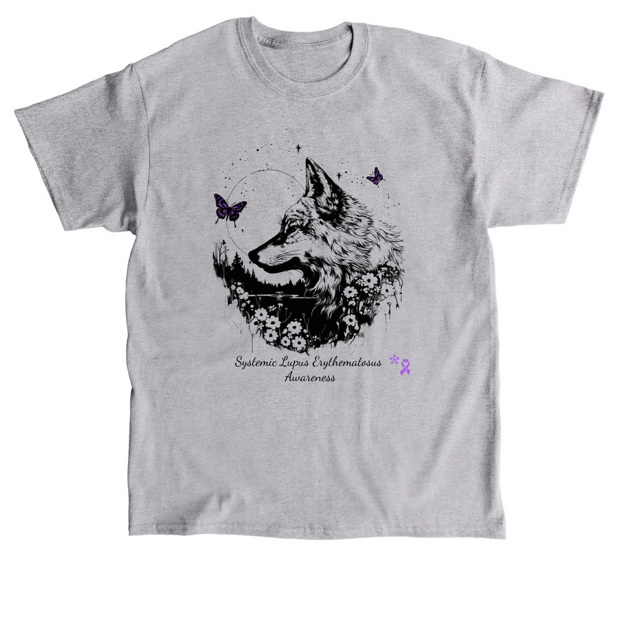Lupus: The Wolf & The Butterfly & The Bow, a Sport Grey Classic Unisex Tee