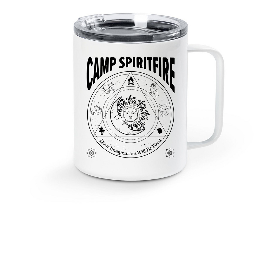 Your Imagination Will Be Fired MUG, a White Stainless Steel Travel Mug