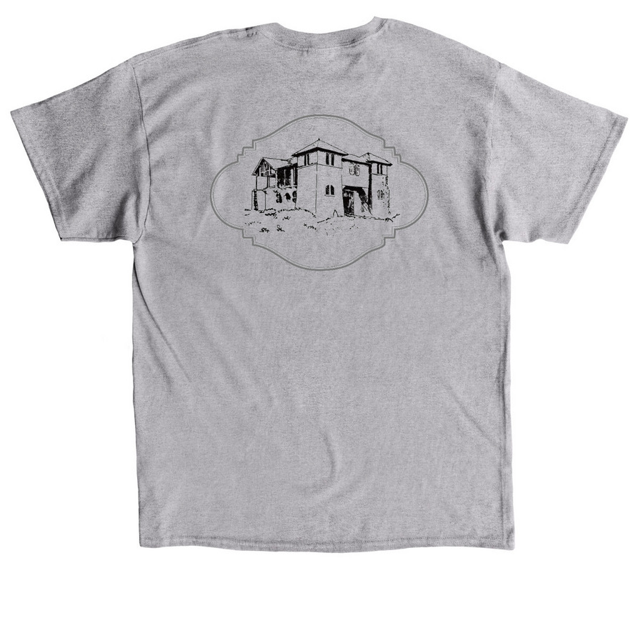 Original Boat House Silhouette, a Sport Grey Classic Unisex Tee (back-view)