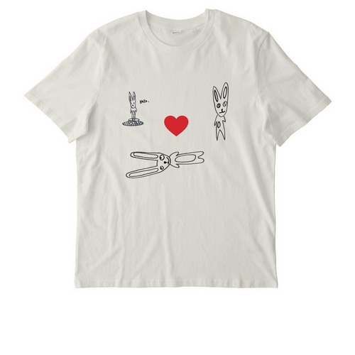Bunny Love, a Natural Raw Stanley/Stella Unisex Creator 2.0 Tee