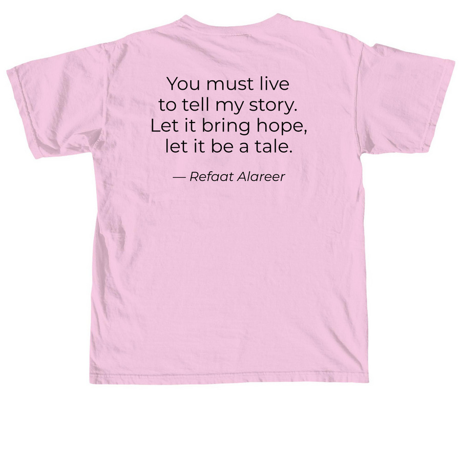 Pastel Advocacy for Palestine!, a Blossom Comfort Colors Unisex Tee (back-view)