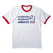 America's 250, a White/ Red Cotton Ringer Tee