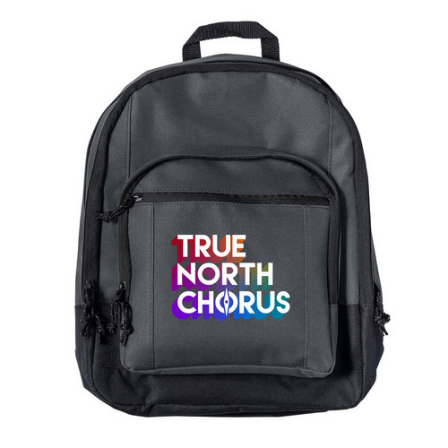 Rainbow Logo Backpack, a Dark Charcoal Everyday Backpack