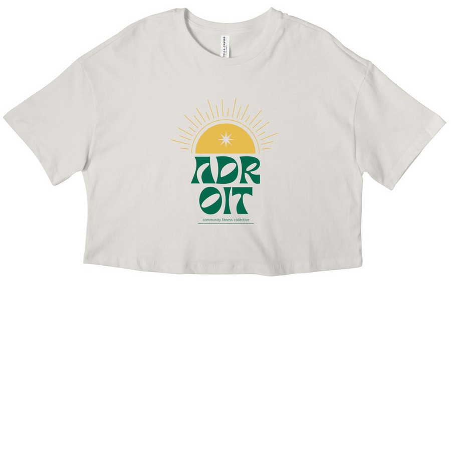 The Sunrise Special, a Vintage White Women?s Cropped Cotton Tee