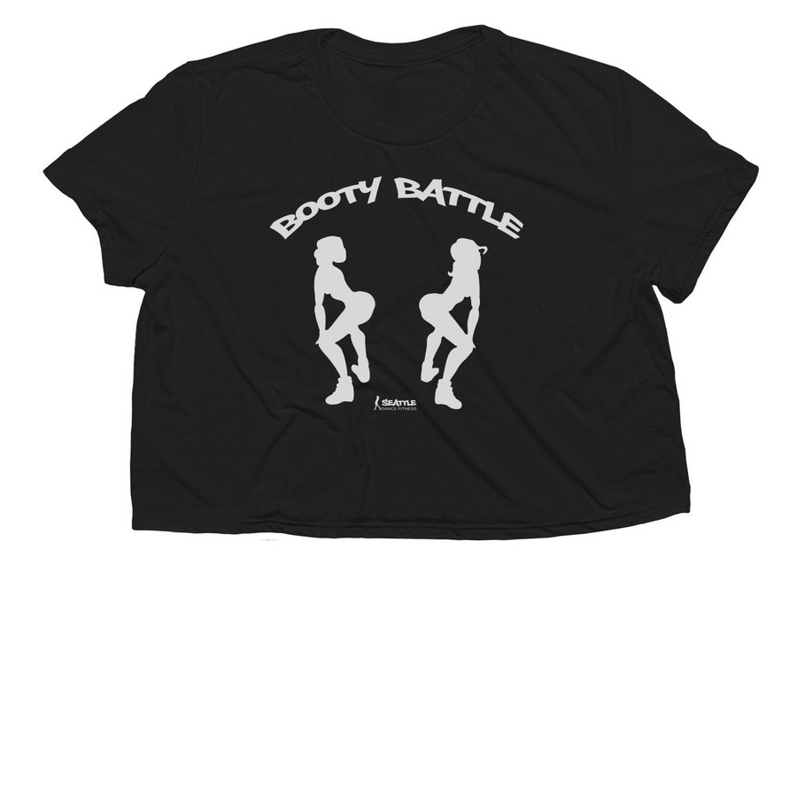 Booty Battle!, a Black Women?s Flowy Cropped Tee