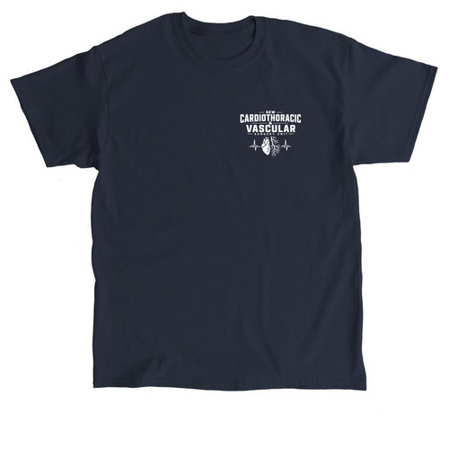 Heart Vascular, a Navy Classic Unisex Tee