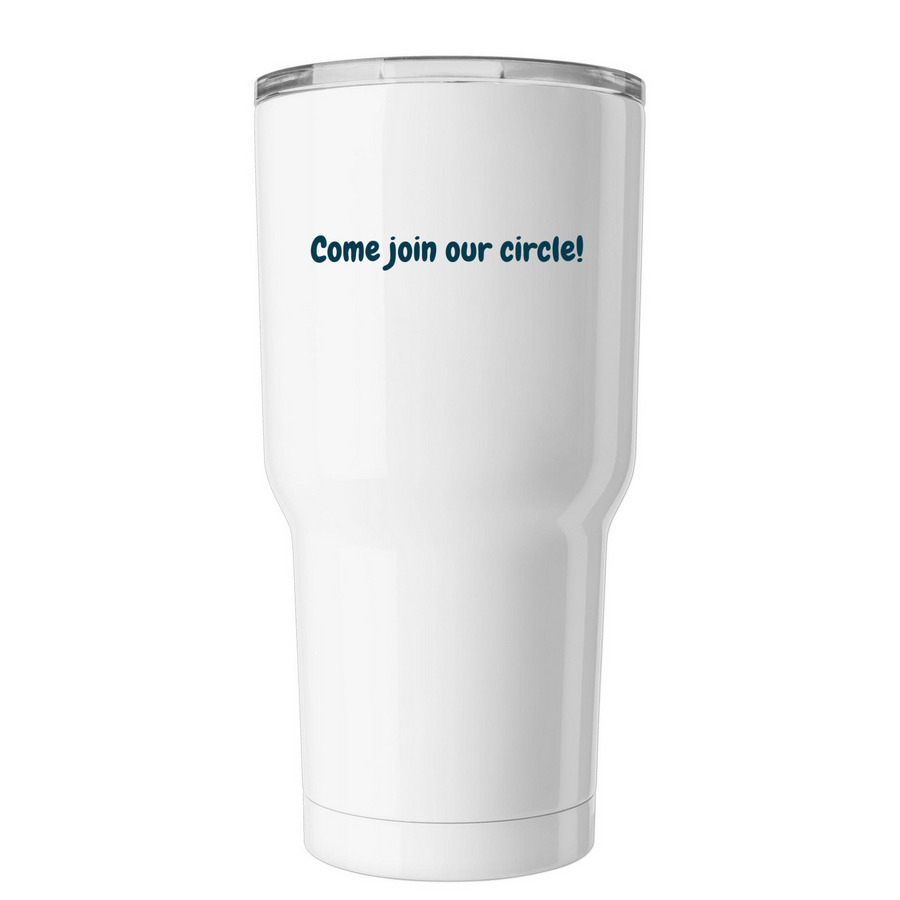 COH&nbsp;, a White Insulated Tumbler (back-view)