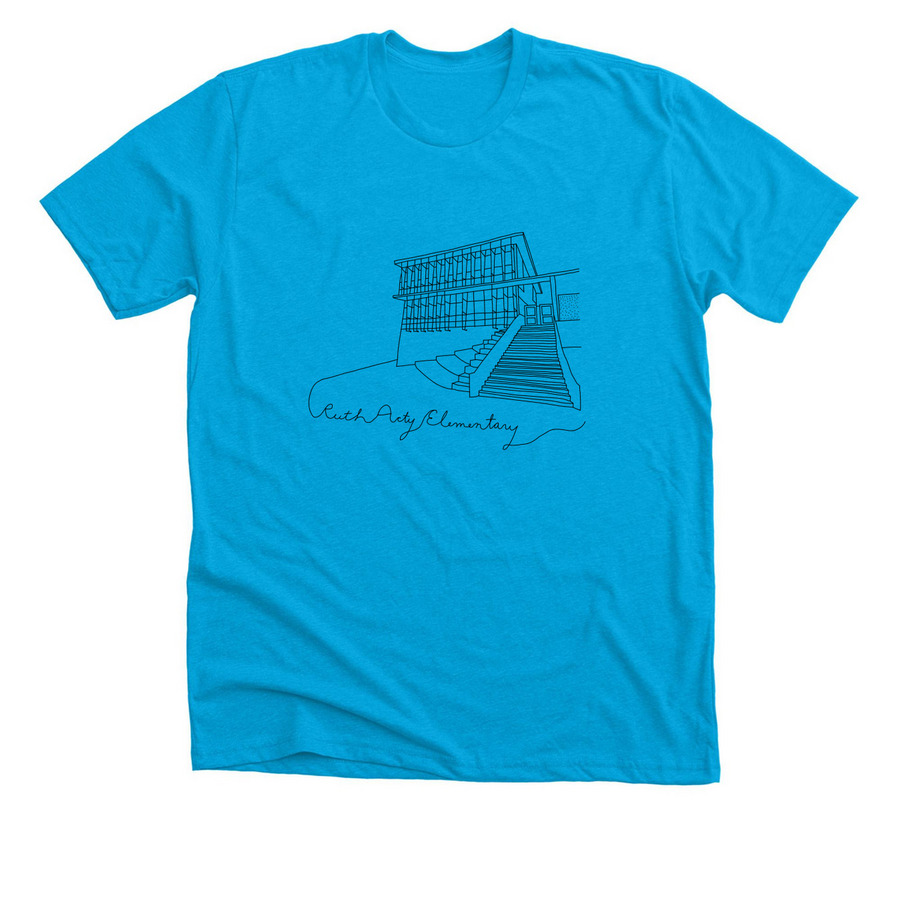 Ruth Acty Cursive Shirt, a Neon Blue Premium Unisex Tee