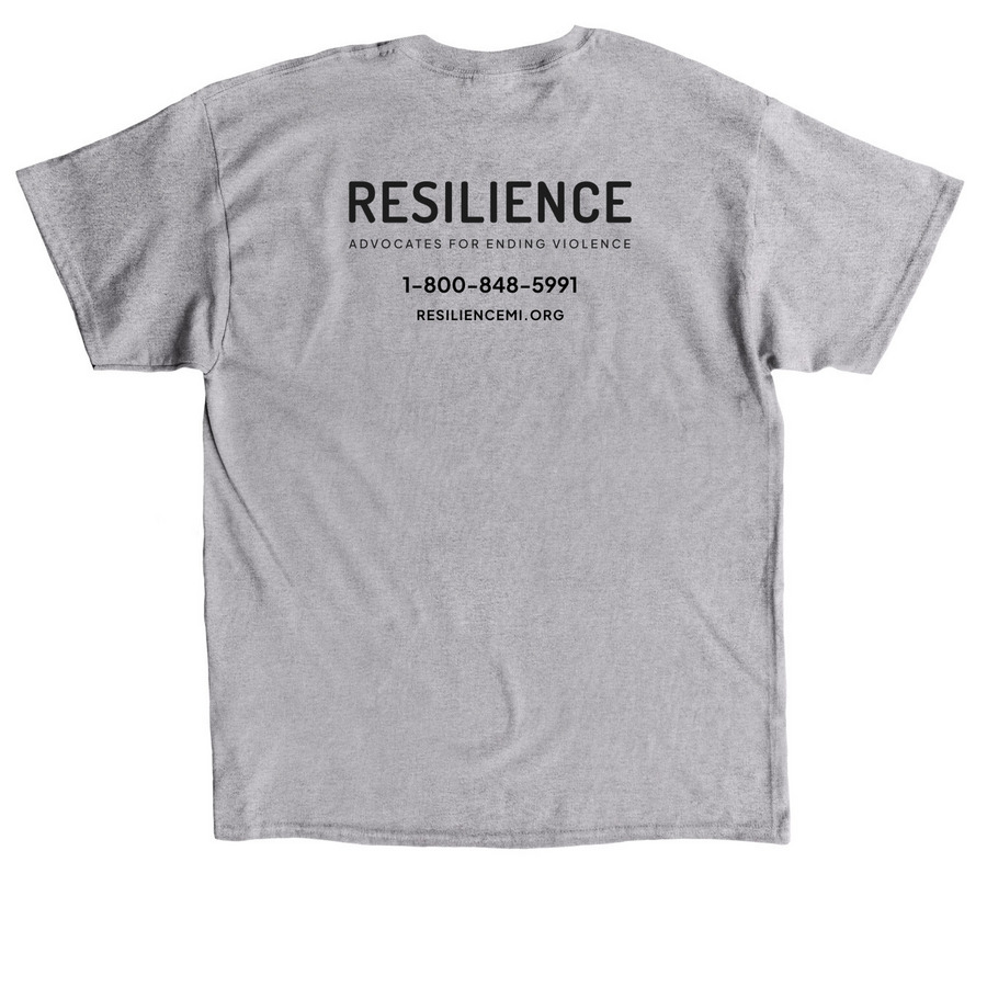 Strong Roots. Brighter Horizons, a Sport Grey Classic Unisex Tee (back-view)
