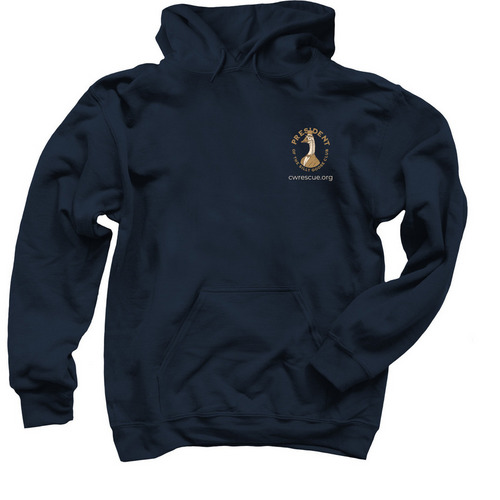 President of the Silly Goose Club v.2, a Navy Pullover Hoodie