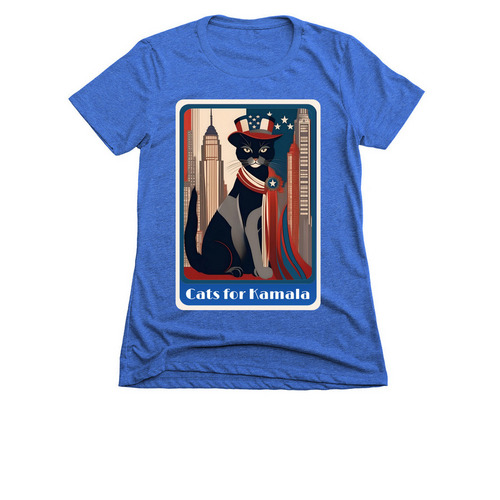 Cats for&nbsp;Kamala&nbsp;(1)&nbsp;, a Royal Women's Slim Fit Tee