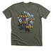 OneCO x Yamz World Collaboration, a Heather Military Green Premium Unisex Tee