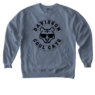 Cool Cats Club, a Blue Jean Comfort Colors Crewneck Sweatshirt