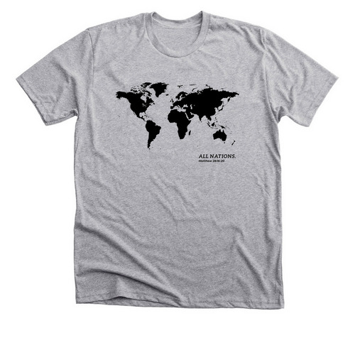 All Nations, a Athletic Heather Premium Unisex Tee