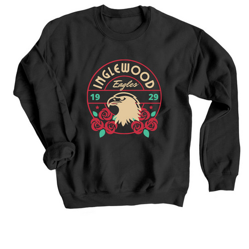 Tattoo Eagle, a Black Crewneck Sweatshirt