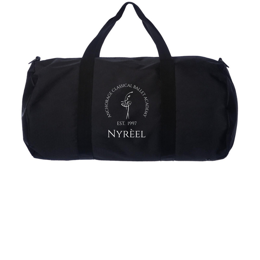 Nyr?el ACBA Duffel Bag - White Logo, a Black Day Tripper Duffel Bag