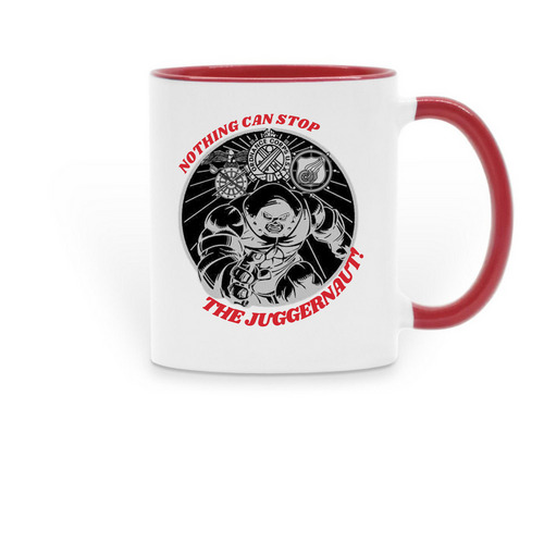 NON INSULATED COFFEE MUG, a Red Two-Tone Ceramic Mug