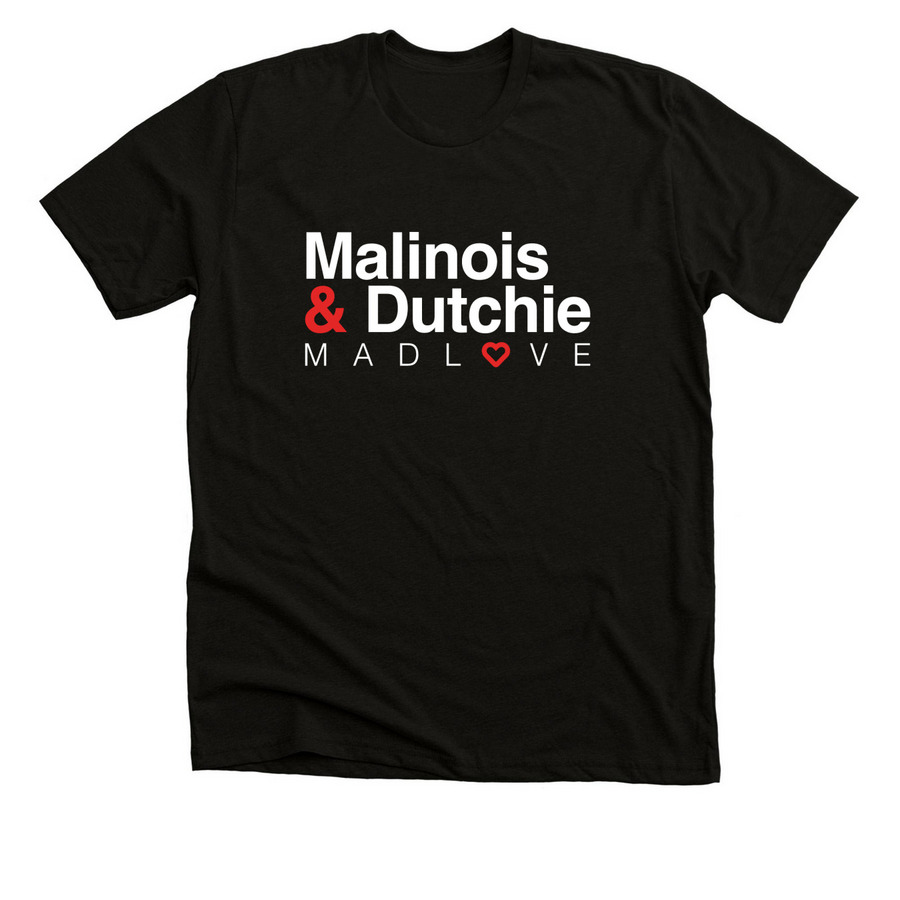 MAD Love Shirts, a Black Heather Premium Unisex Tee