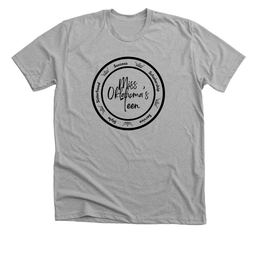 Miss Oklahoma's Teen Points of the Crown, a Athletic Heather Premium Unisex Tee