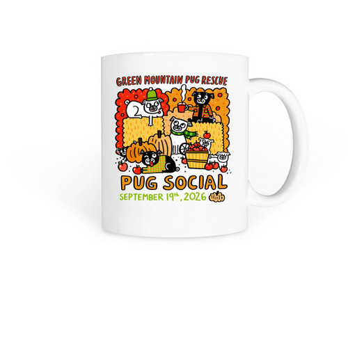 2026&nbsp;GMPR Pug Social Mugs, a White Coffee Mug