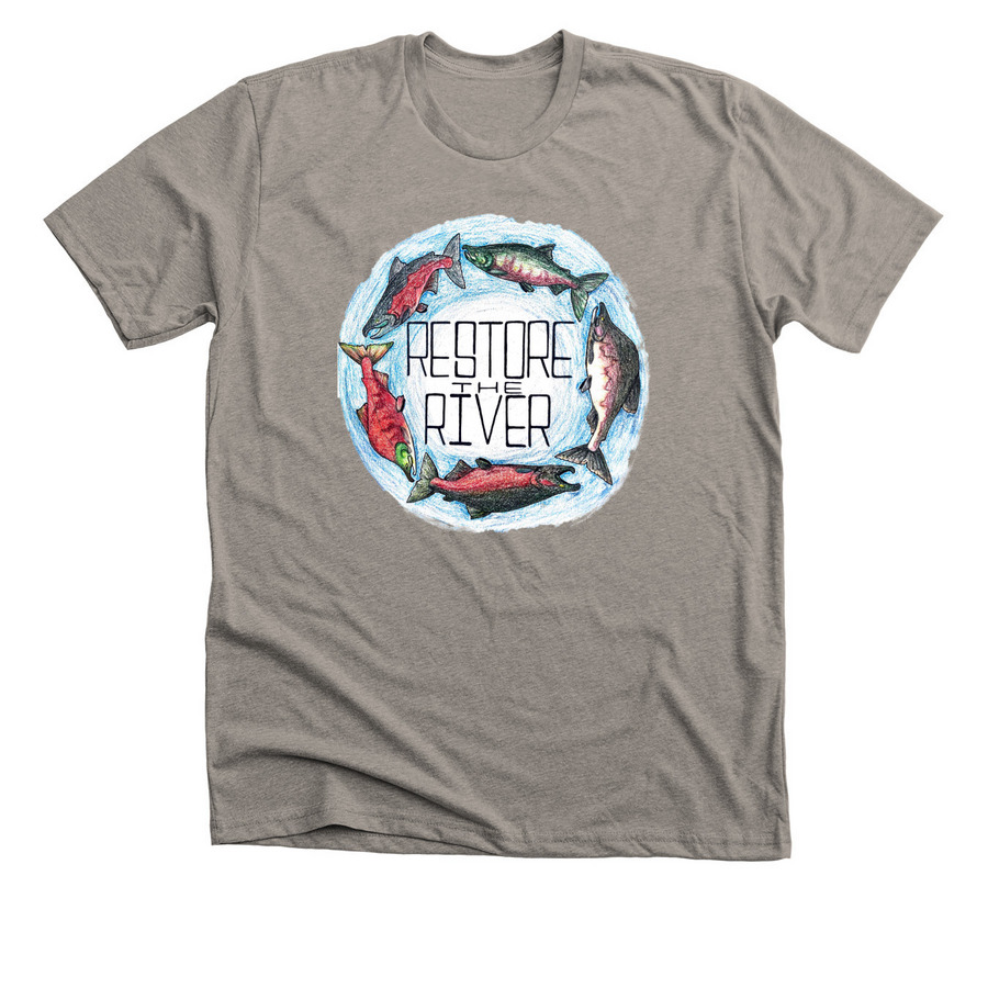 Restore The River, a Heather Stone Premium Unisex Tee