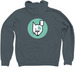 RESCUE SAVES LIVES, a Heather Slate Zip Up Hoodie (back-view)