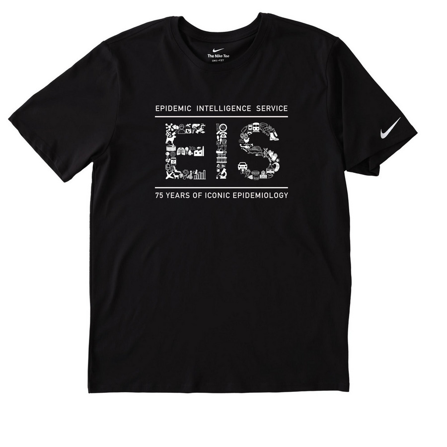 EIS 75th Anniversary Performance, a Black Nike Dri-FIT Jersey Blend Performance Tee