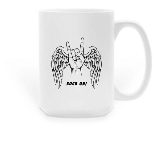 Music Gives Life To Everything, a White Large Coffee Mug