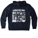 Zipped & Ready to Discover, a Night Sky Navy Allmade Organic French Terry Zip Up Hoodie (back-view)