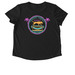 Canine Cardio Hawaii, a Space Black Allmade Eco Triblend Women?s Scoop Neck Tee (back-view)