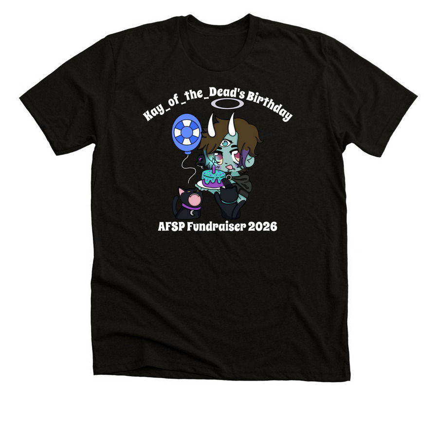 Birthday AFSP Fundraiser 2026, a Solid Black Blend Premium Unisex Tee