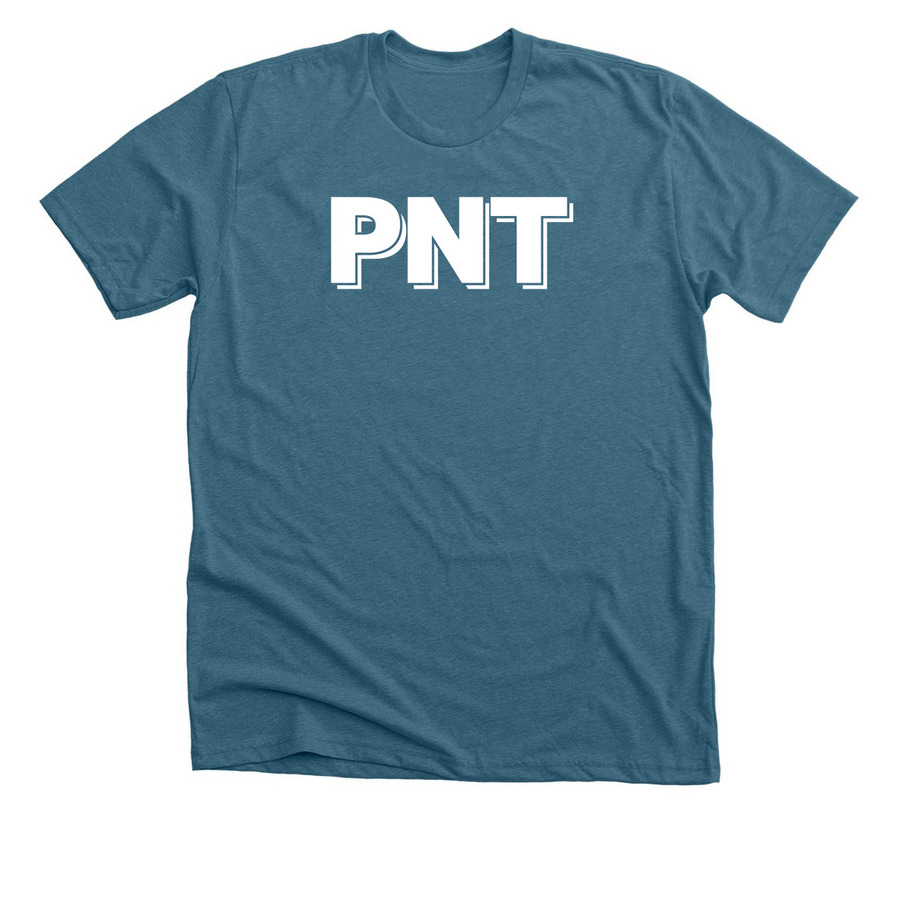 PNT 2026, a Heather Deep Teal Premium Unisex Tee