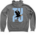 Tufted Puffin Squad, a Deep Heather Zip Up Hoodie (back-view)