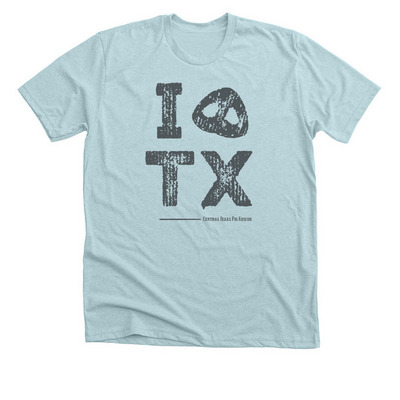 I [SNOUT] TX, a Heather Ice Blue Premium Unisex Tee