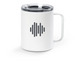 S3 H&S Sound Wave Travel Mug&nbsp;, a White Stainless Steel Travel Mug