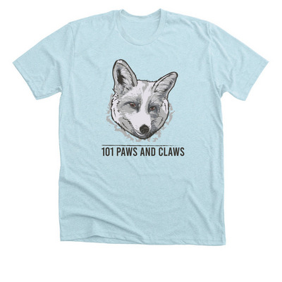 101 Paws & Claws, a Heather Ice Blue Premium Unisex Tee