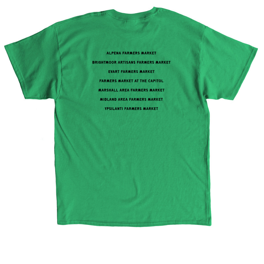 Growing Good Together, a Irish Green Classic Unisex Tee (back-view)