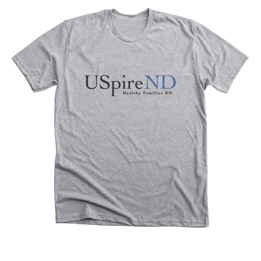 USpireND - Healthy Families ND, a Athletic Heather Premium Unisex Tee