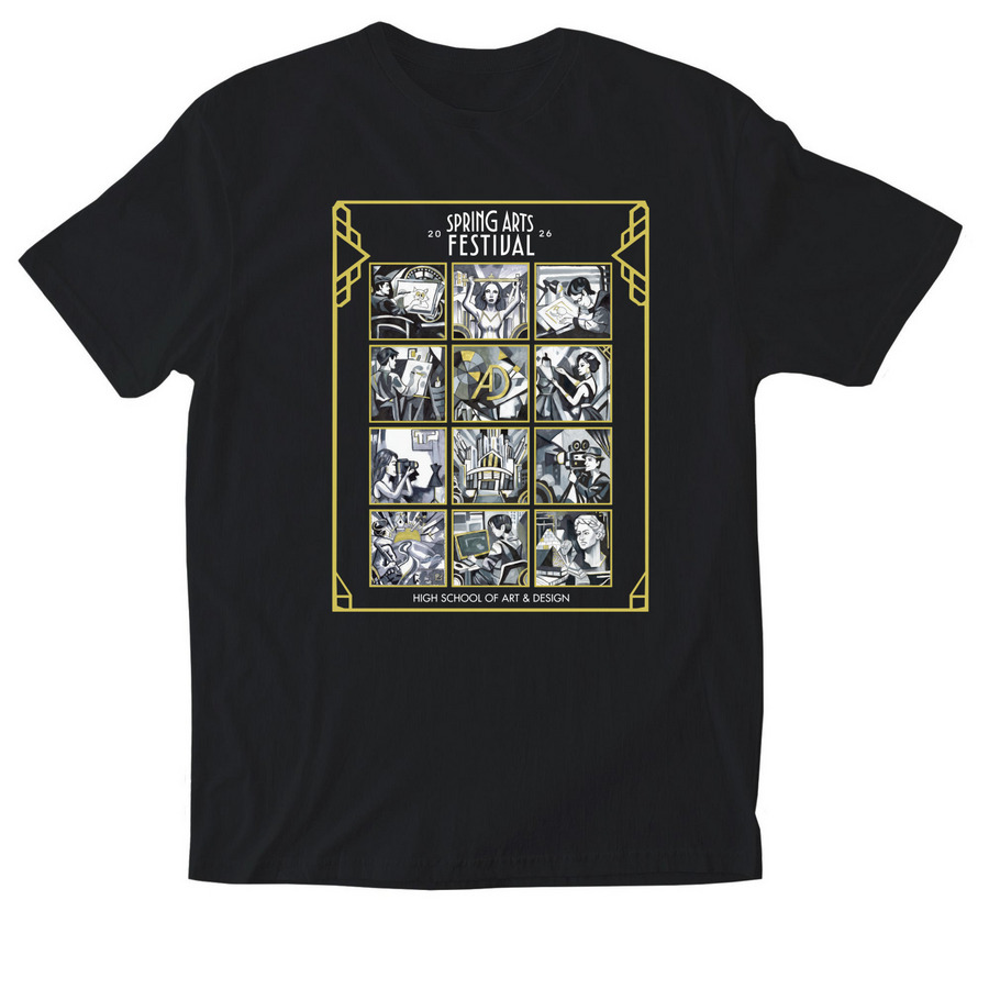 Spring Arts Festival 2026, a Black Softstyle Cotton Tee