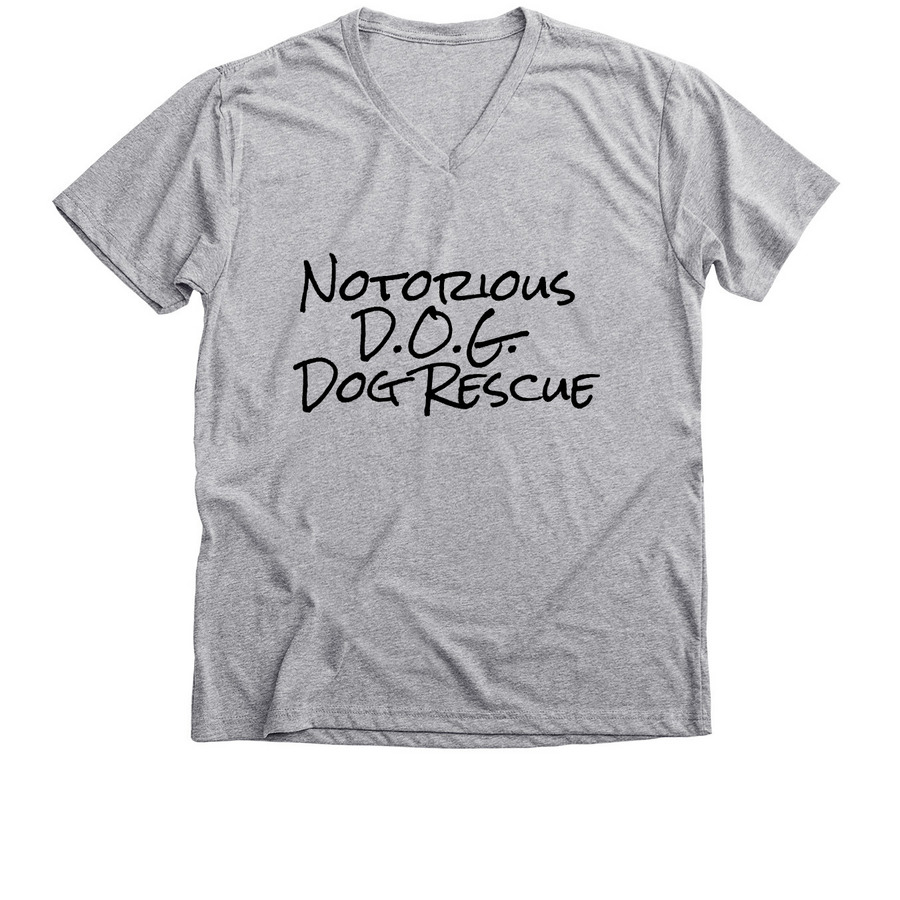Notorious DOG VOLUNTEER Design, a Athletic Heather Premium V-Neck Tee