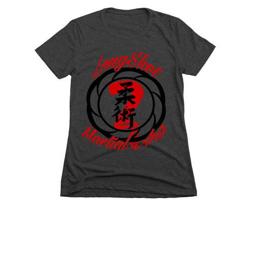 LongShot Martial Arts, a Charcoal Women's Slim Fit Tee