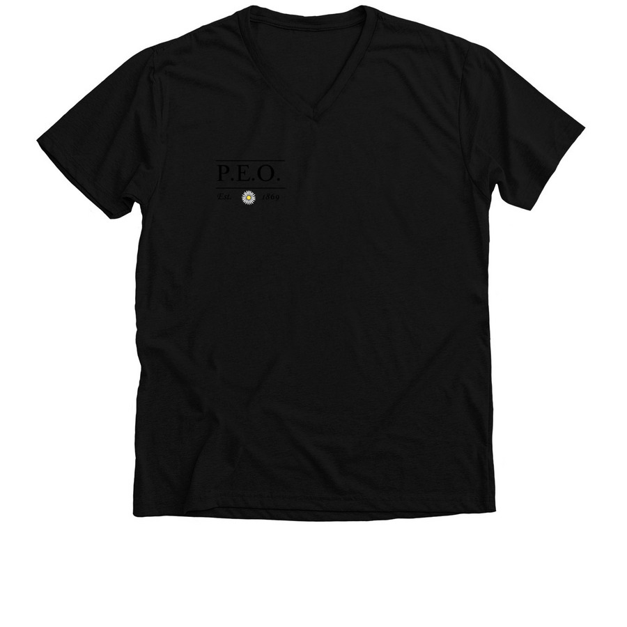 Louisiana P.E.O. Shirts, a Solid Black Blend Premium V-Neck Tee