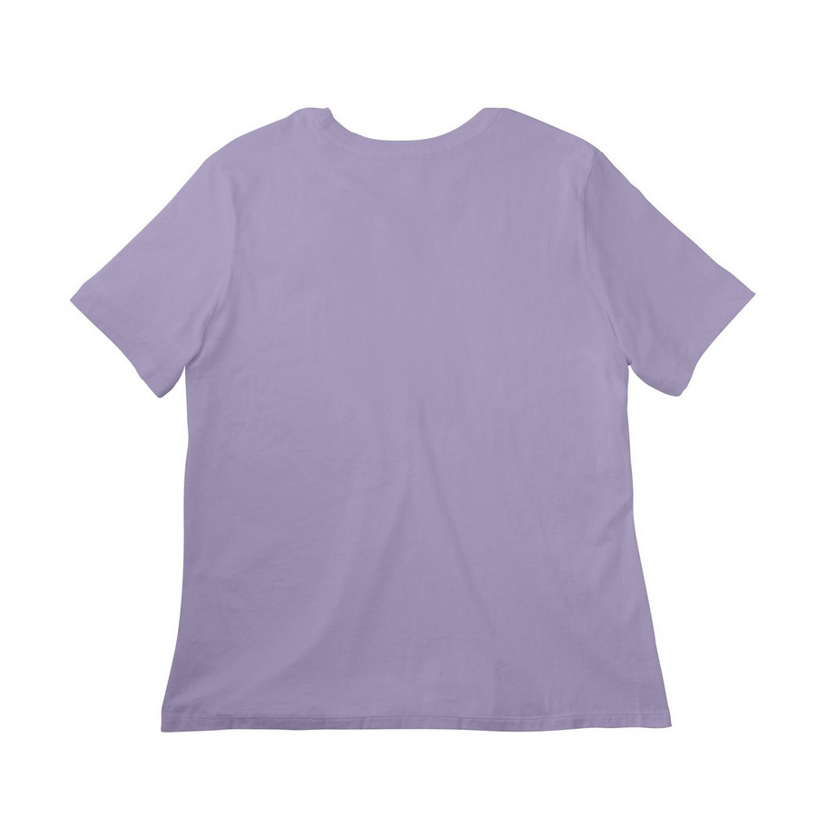 Team Mighty Miguelito, a Dark Lavender Women?s Relaxed Cotton Tee (back-view)